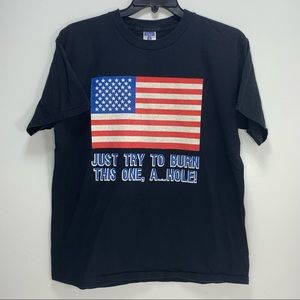 Vintage Large Graphic American Flag